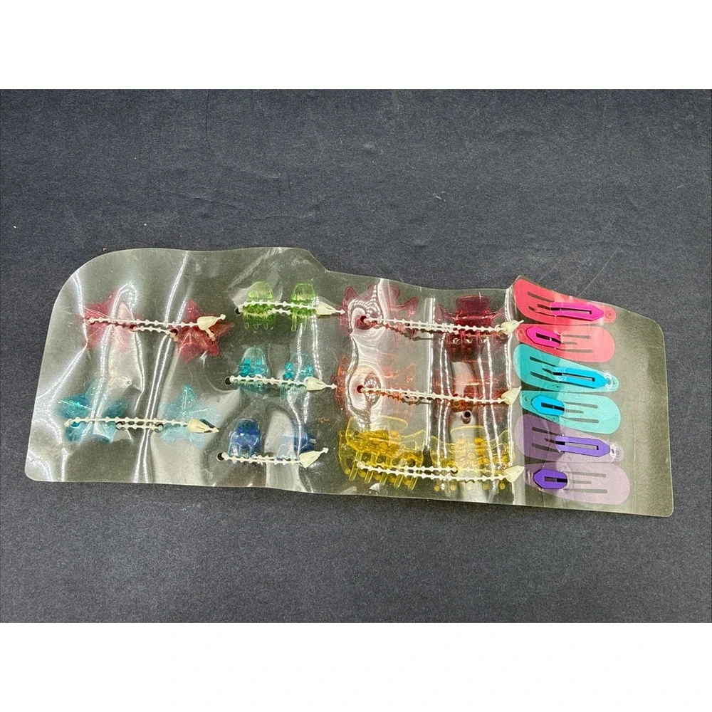 Vtg Claw Hair Clips Colorful Plastic Alligator Clips 80's‎ 90's Retro